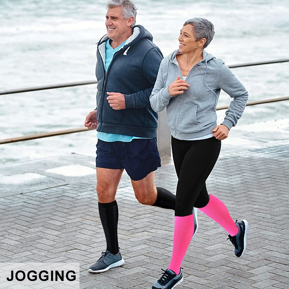 Wide Calf Compression Socks for Nurses and Runners, 90% Nylon 10% Spandex Graduated Support for Circulation, Breathable Stretchy Fit for All-Day Comfort - Image 5