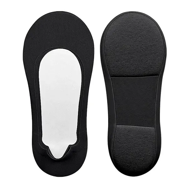 IC 3D Arch Support Massage Socks for Foot Healthcare, Non-Slip Silicone Heel and Massage Sole Design, Breathable Mesh for Orthopedic Comfort in Black - Image 1