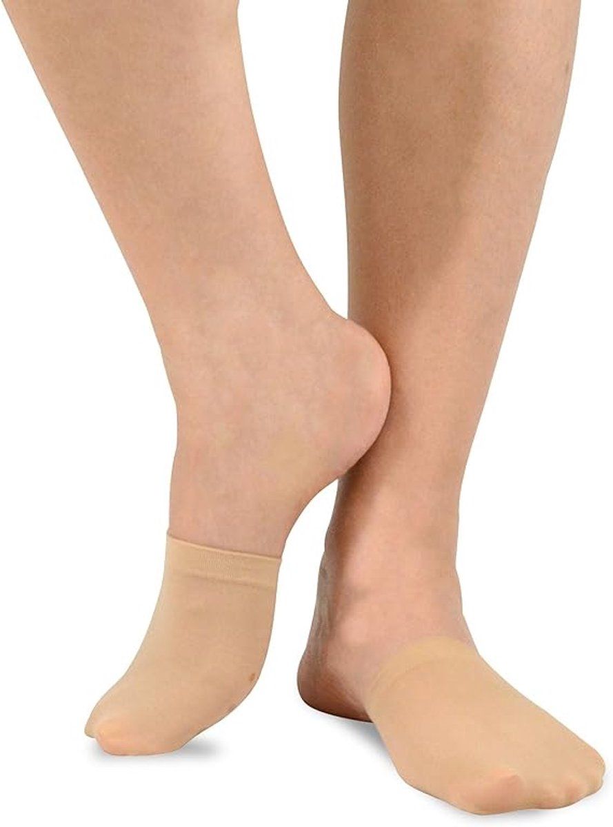 Beige Fine Cotton Toe Socks 5 Pairs, Invisible Half Socks with Non-Slip Silicone Seamless Design for Sandals Dress Shoes and Yoga, One Size for Women - Image 4