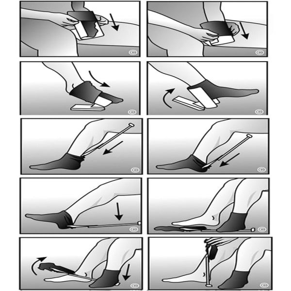 Sock Aid Tool for Put On and Take Off Support Stockings, Ergonomic Cradle Design with Soft Rubberized Grip, Suitable for Compression Socks, Seniors and Pregnancy - Image 6