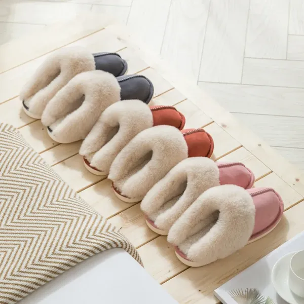 Women's Winter Fashion Cotton Slippers for Size 38-39, Soft Furry Inner Lining, Durable TPR Non-Slip Sole for Indoor Home Office and Gift Use - Image 4