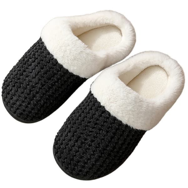 Cozy Winter Slippers for Women Men with TPR Non-Slip Sole, Soft Breathable Lining, Lightweight Quiet Design for Indoor Home Office Use - Image 1