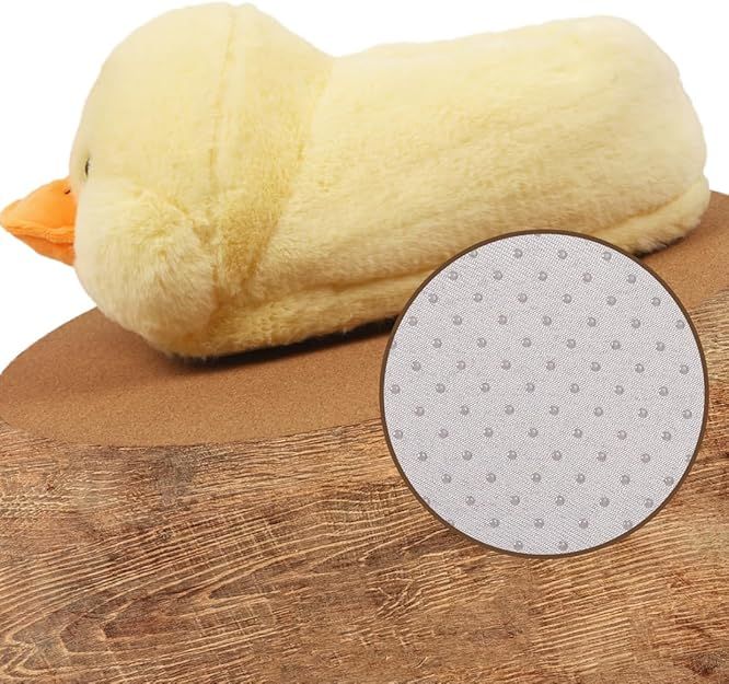 Cute Fuzzy Duck Shark Lion Dog Animal Slippers for Women, Non-Slip Indoor Outdoor House Shoes, Soft Plush with Memory Foam Sole EU Size 41-45 - Image 4