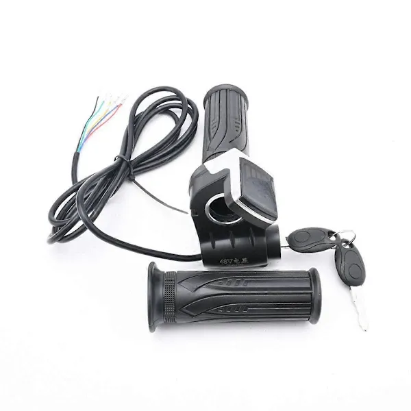 Replacement Electric Throttle Handle for Electric Bike Scooter Twist Throttle Handle with LCD Display and Power, Made of Abs, Black Color - Image 5