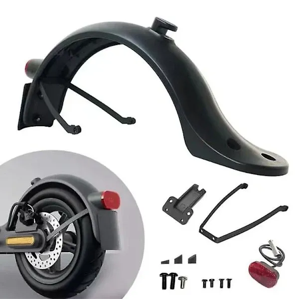 Professional Rear mudguard compatible with Xiaomi M365/1s/pro/pro2 electric scooter, Made of Aluminum, Black Color - Image 2
