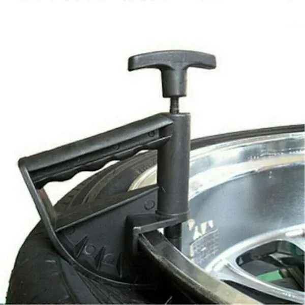 2pcs Car Tire Changer Rim Clamp Tire Mounting Machine Rim Pressing Tool Wheel Changing Aid Rim Clamp Adapter Black Accessories, Made of Plastic - Image 2