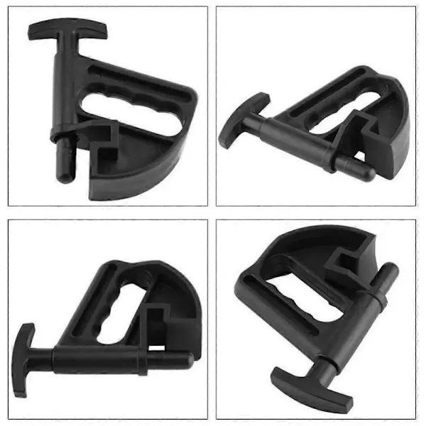 2pcs Car Tire Changer Rim Clamp Tire Mounting Machine Rim Pressing Tool Wheel Changing Aid Rim Clamp Adapter Black Accessories, Made of Plastic - Image 4