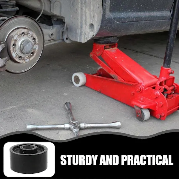 2pcs Jack Wheels Universal Hydraulic Jack Front Wheel Replacement Bearing Wheels Trailer Jacks Wheels to Ensure Stability and Flexibility, Black Color - Image 2