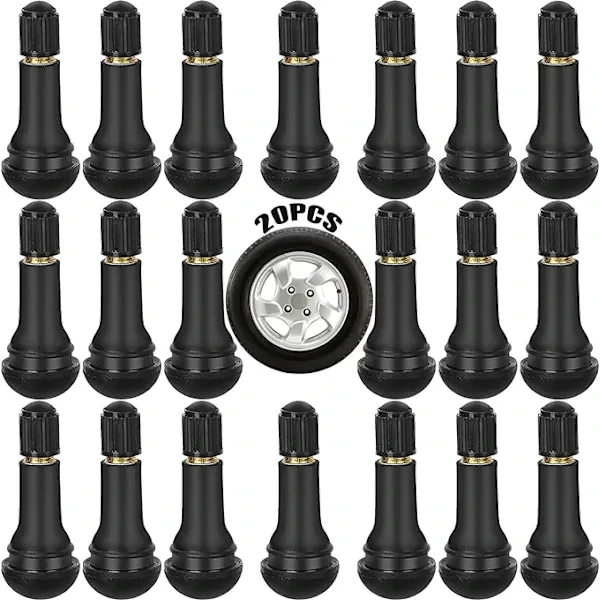 Valves 20 pieces Tr413 valve tire rim rubber short for car tires bicycle motorcycle, Easy to Use, Good Performance - Image 1