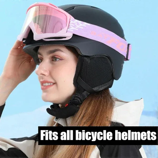 Practical High Performance Ear Warmers Bicycle Helmet, Earmuffs Wind, Fits All Helmets, Black, Excellent Performance - Image 3