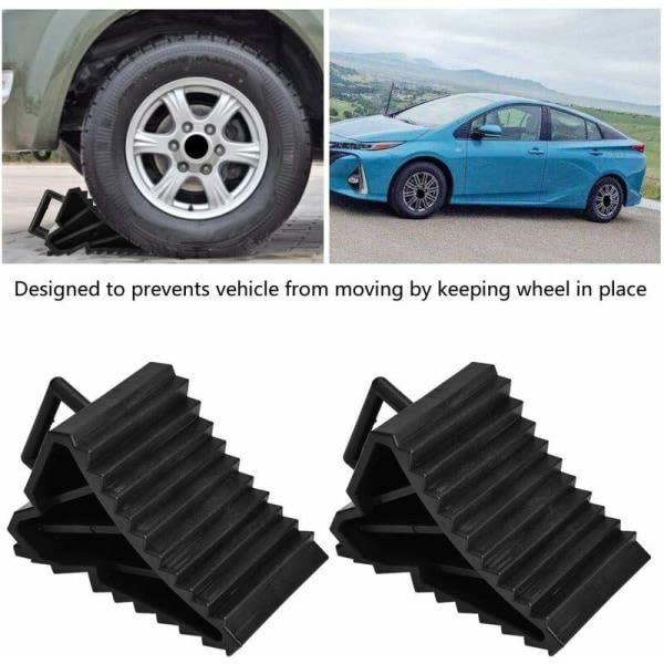 Long Lasting Premium Slip stopper, 2 pcs Car Anti-Slip tire blocks, Made of Plastic, Black Color, Easy Installation - Image 3