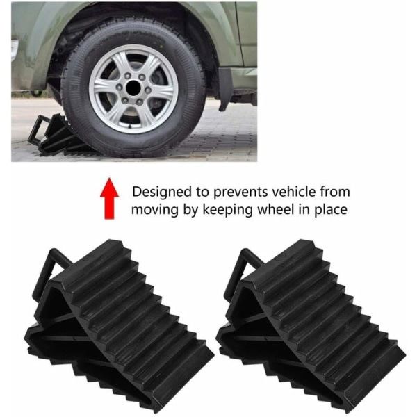Long Lasting Premium Slip stopper, 2 pcs Car Anti-Slip tire blocks, Made of Plastic, Black Color, Easy Installation - Image 4