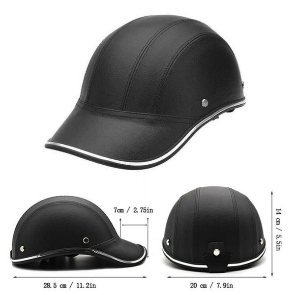 Motorcycle Half Helmet Cap Half Helmet Electric Bike Scooter UV Protection Safety Helmet 54-60cm Silver Silver, Made of Fabric - Image 2