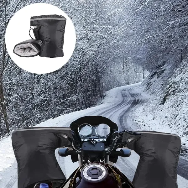 Long Lasting Premium Replacement Motorcycle Grip Handlebar Muff Windproof Waterproof Warm Handlebar Gloves, Made of Nylon - Image 3