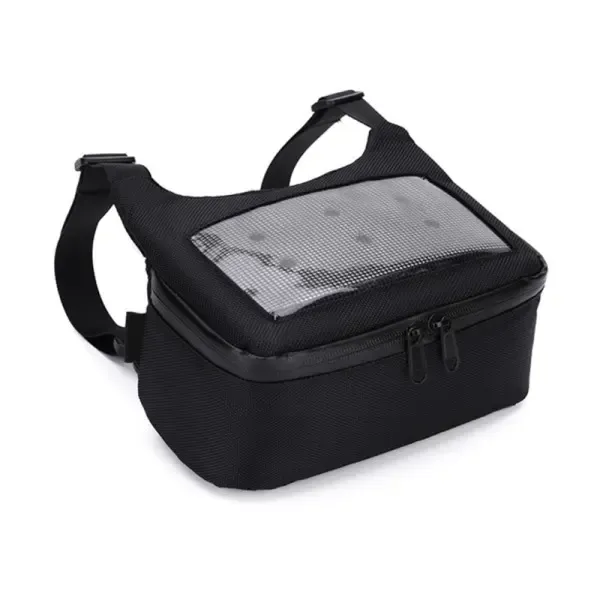 Replacement Electric Bicycle Handlebar Front Bag Waterproof Motorcycle Main Bag Motocross E-Scooter Phone Navigation Bag Package Pouch, Black Color - Image 1