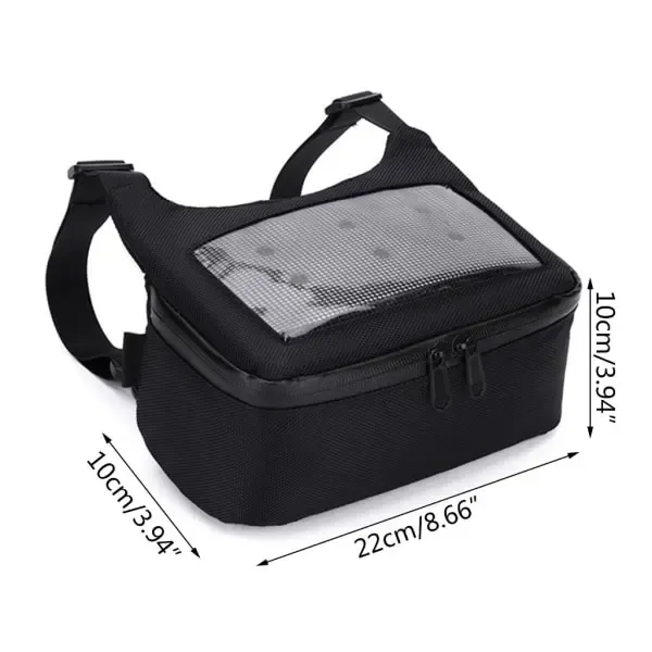 Replacement Electric Bicycle Handlebar Front Bag Waterproof Motorcycle Main Bag Motocross E-Scooter Phone Navigation Bag Package Pouch, Black Color - Image 5
