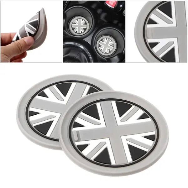 7.7mm Silica Gel Car Cup Anti-slip Pad Mat for Mini for Cooper 2011 2012 2013 R Gray, Replacement Part, Made of Silicone, Black Color, 2 Pcs Pack - Image 3