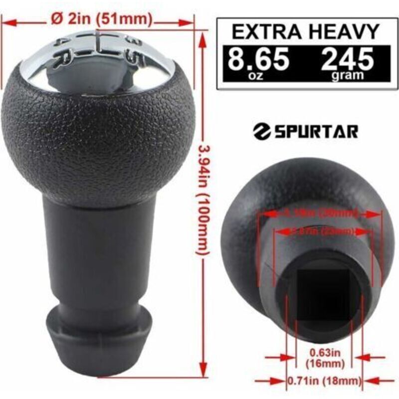 Replacement Speed Manual Gear Shift Knob for Peugeot 106 107 205 207 306 307 308 405 406 407 607 / CITROEN C2 C3 C4 Picasso - Black & Silver. - Image 3