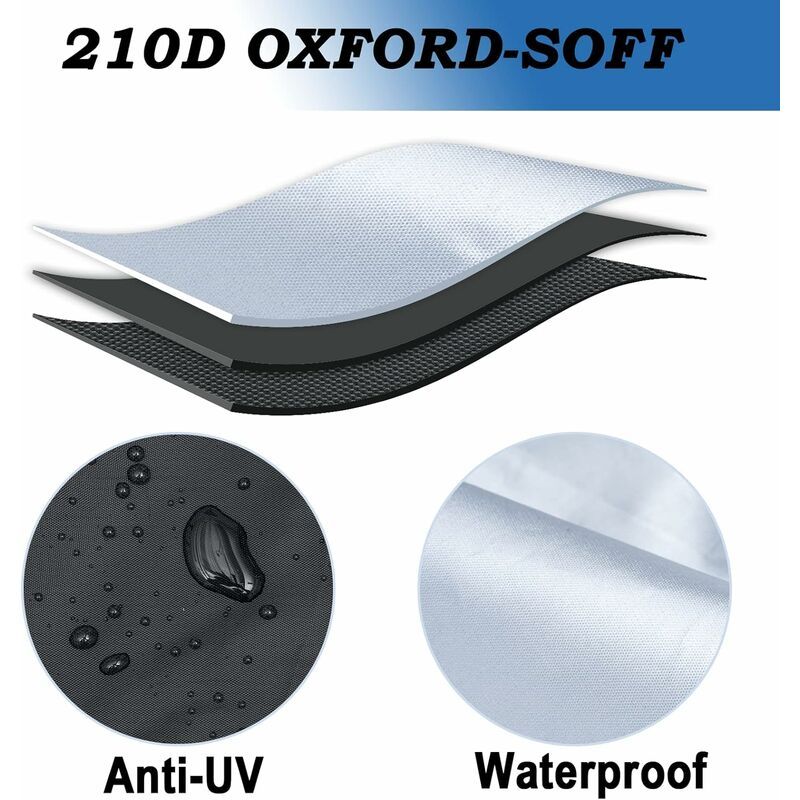 Replacement Waterproof motorcycle cover xxl black for scooter bike protection against dust snow rain wind uv., Made of Fabric, Silver Color - Image 3