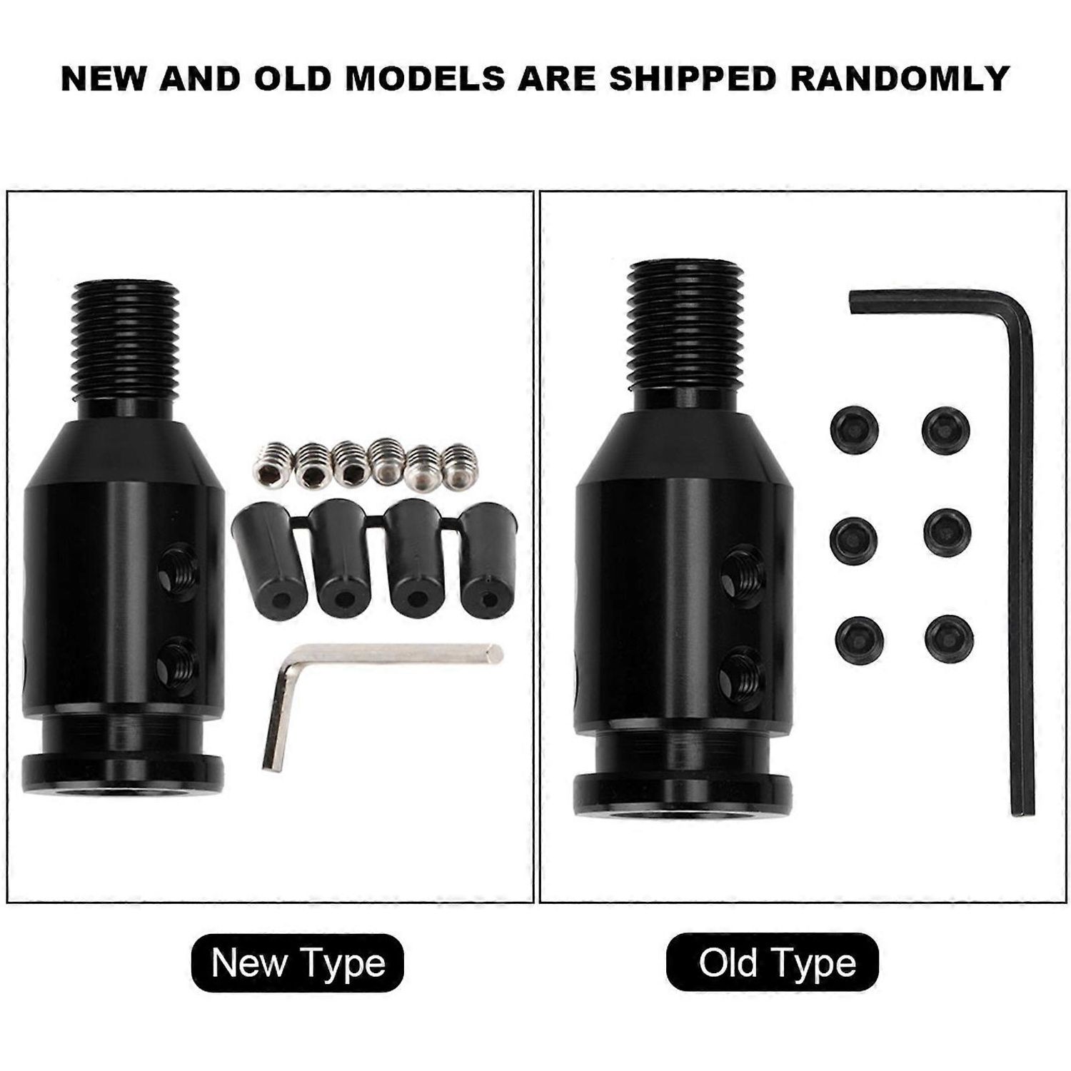 Universal Car Gear Shift Knob Adapter Compatible with Non-Threaded Gear Shifters 12x1.25-Perfect, Made of Aluminum, Black Color - Image 3