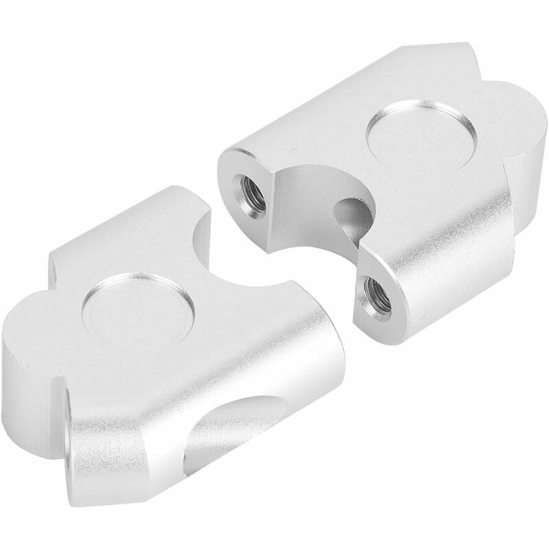 Sturdy Heavy Duty Universal 22mm Motorcycle Handlebar Riser Clamp Adapter, Chrome, Made of Aluminum, Top Quality - Image 3