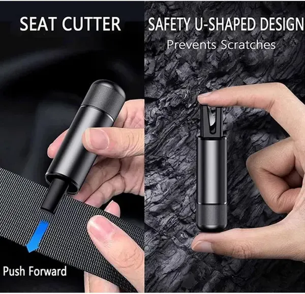 Practical High Performance Vehicle Safety Hammer with Seatbelt Cutter & Glass Breaker, Compact Emergency Escape Tool - Image 3