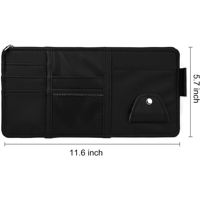 Car Interior Pocket Car Sun Visor Organizer Car Sun Visor Storage Car Sun Visor Clip Organizer Used for Credit Cards, Made of Glass - Image 2