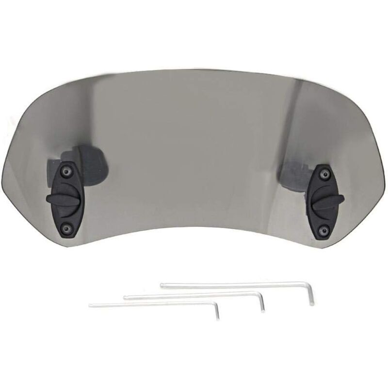 Motorcycle Windshield-Adjustable Clip On Windscreen Wind Deflector Windshield Accessories for Motorcycle Tawny, Made of Acrylic - Image 1