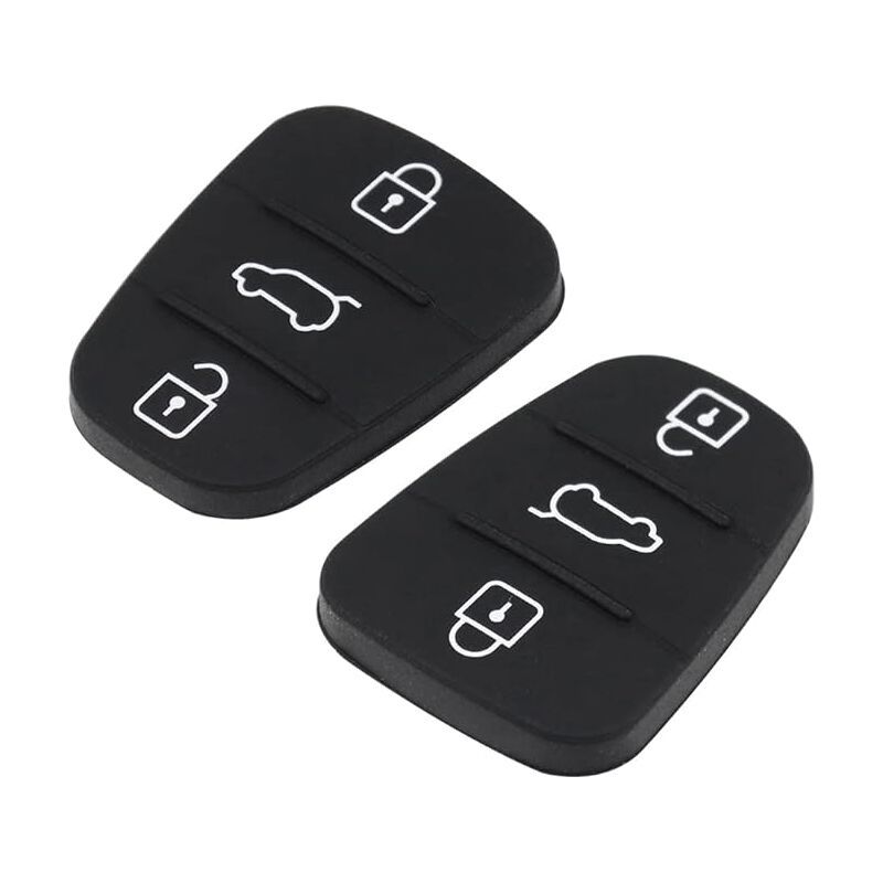 2Pcs Silicone Key Case Compatible with Kia Sportage Cee'd Picanto Rio \u0026 Hyundai i10 i20 i30 ix20 ix35 - 3 Buttons Remote Control Cover - Image 1