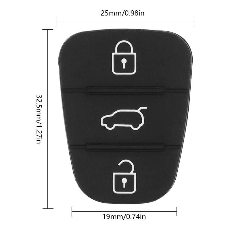 2Pcs Silicone Key Case Compatible with Kia Sportage Cee'd Picanto Rio \u0026 Hyundai i10 i20 i30 ix20 ix35 - 3 Buttons Remote Control Cover - Image 2