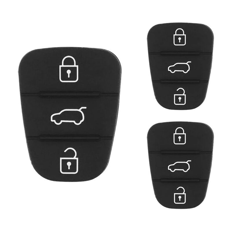2Pcs Silicone Key Case Compatible with Kia Sportage Cee'd Picanto Rio \u0026 Hyundai i10 i20 i30 ix20 ix35 - 3 Buttons Remote Control Cover - Image 5