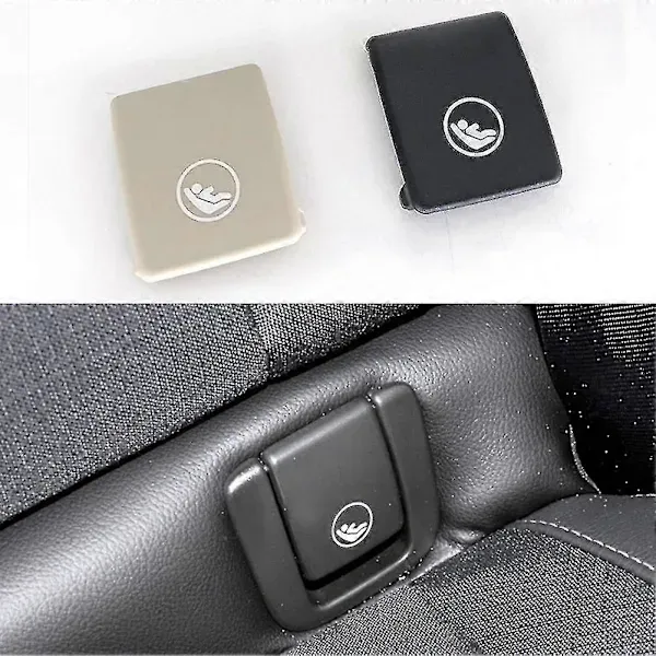 Replacement Bil Bakre Krok Isofix Skydd För V60 V90 Xc40 Xc60 S60 S90 - 2x Svart Barnsäkerhet, Made of Abs, Black Color - Image 2