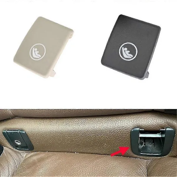 Replacement Bil Bakre Krok Isofix Skydd För V60 V90 Xc40 Xc60 S60 S90 - 2x Svart Barnsäkerhet, Made of Abs, Black Color - Image 4