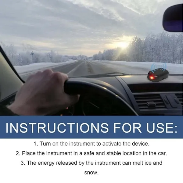 2pcs Car Ice Remover Portable Mini Universal SUV Truck Vehicle Car Window Glass Winter Electromagnetic Molecular Interference Antifreeze qd - Image 4