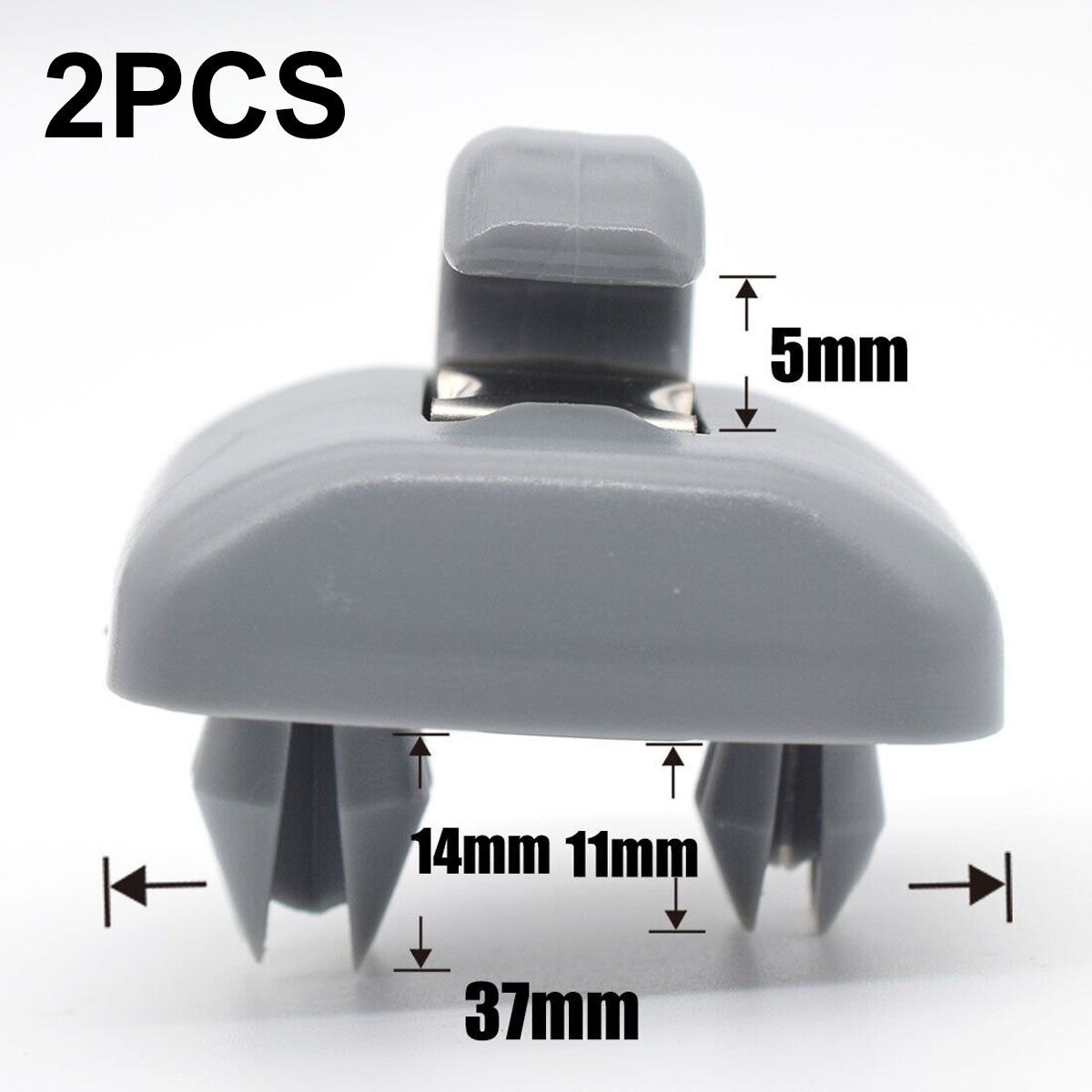 High Performance 2x Sun Visor Clip Hook Mount Holder compatible with Audi A1 A3 A4 A5 Q3 Q5 B6 B7 B8, Made of Plastic - Image 5