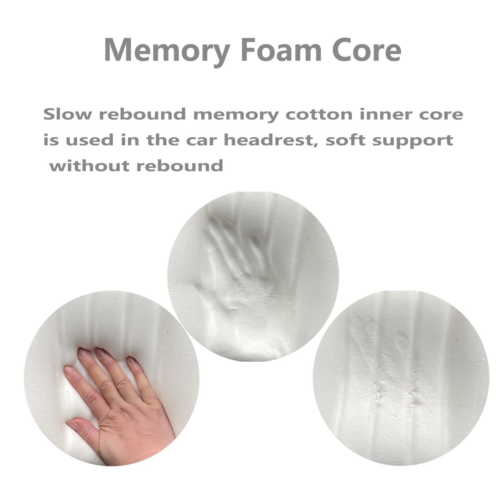 Car headrest neck pillow accessories pillow memory cotton car accessories headrest pillow headrest pillow for car suede, Made of Fabric - Image 4
