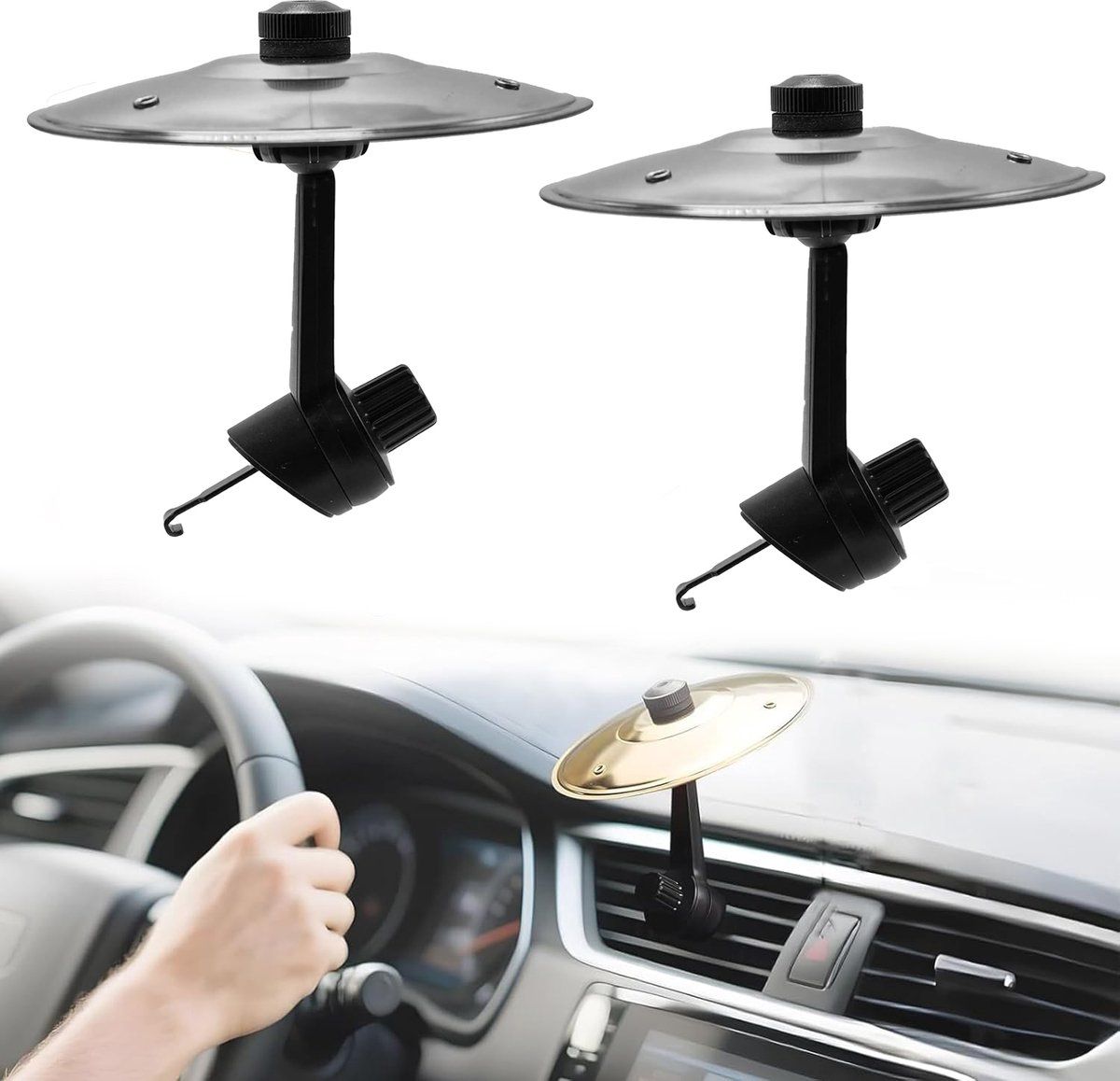 Anti - crash cymbals for cars 2 pieces Car cymbal air vents for for vent for drum for Replacement Part, Easy to Use - Image 1
