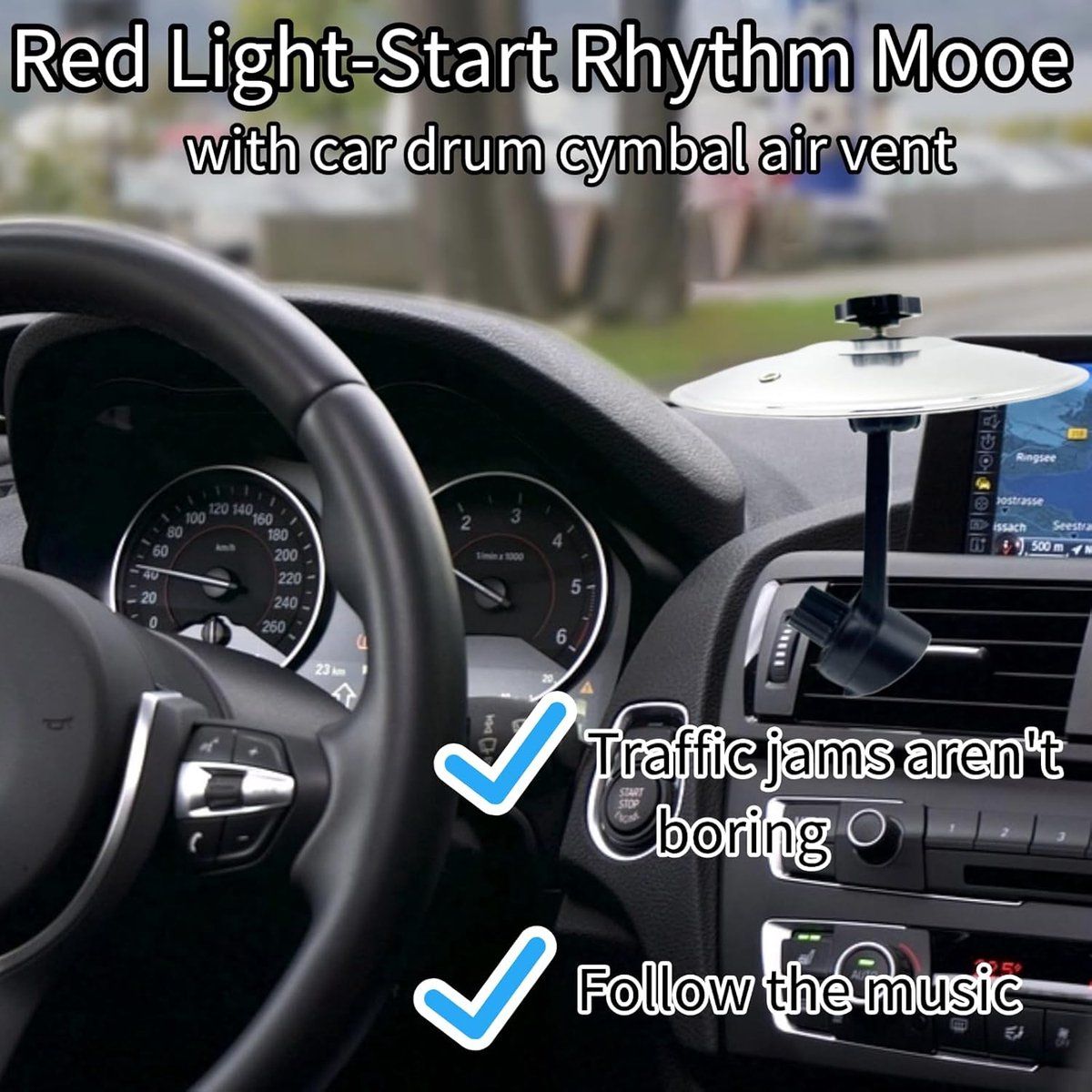 Anti - crash cymbals for cars 2 pieces Car cymbal air vents for for vent for drum for Replacement Part, Easy to Use - Image 2