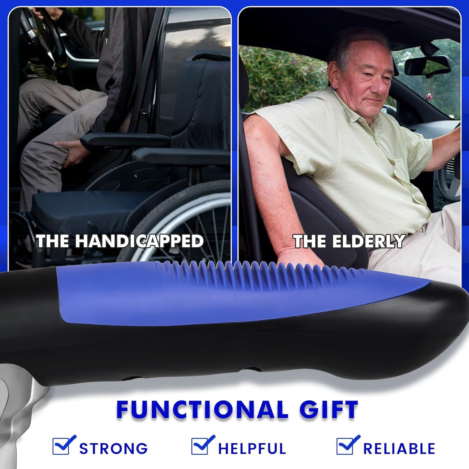 Compatible 2pcs Car Door Handle Assistance for Elderly: Vehicle Support Auto Grab Cane for Getting In and Out of Window Breaker - Image 4