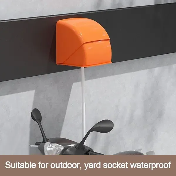 Long Lasting Premium Weatherproof cover Replacement for  outdoor sockets Waterproof socket cover BLACK_ma, Made of Plastic - Image 2