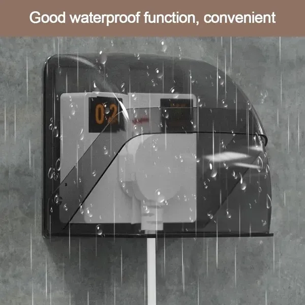 Long Lasting Premium Weatherproof cover Replacement for  outdoor sockets Waterproof socket cover BLACK_ma, Made of Plastic - Image 6