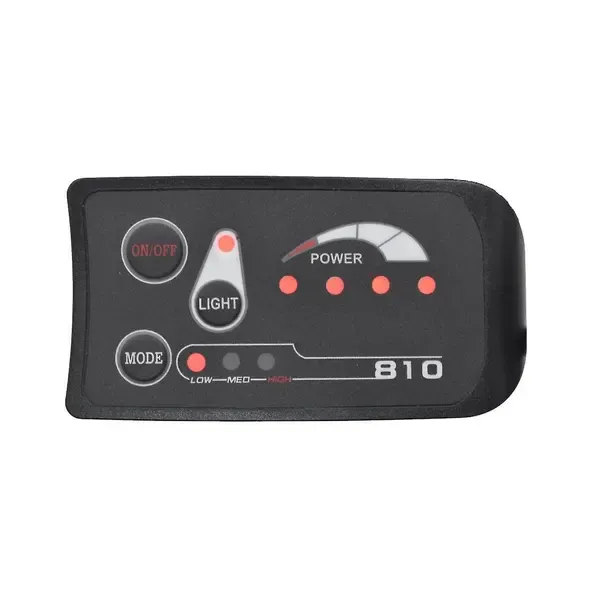 5-pin S810 Electric Bike Meter LED Display Ip65 36v Uart for Electric Bike E-Bike Meter (36v)- Perfet-max, Made of Plastic, Black Color - Image 3