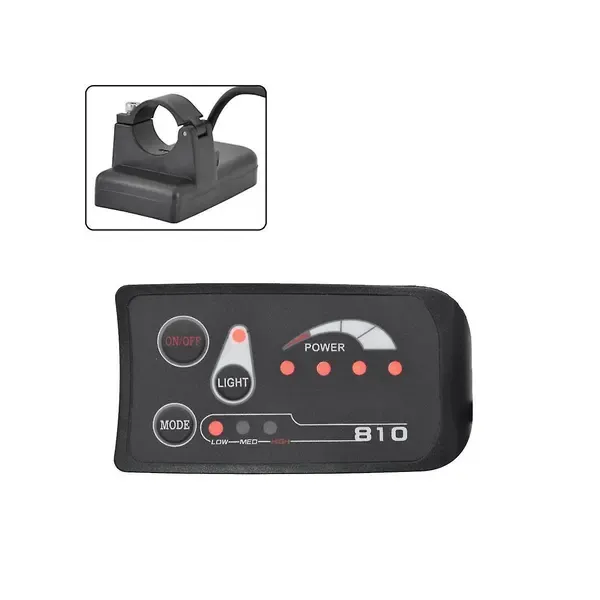 5-pin S810 Electric Bike Meter LED Display Ip65 36v Uart for Electric Bike E-Bike Meter (36v)- Perfet-max, Made of Plastic, Black Color - Image 4