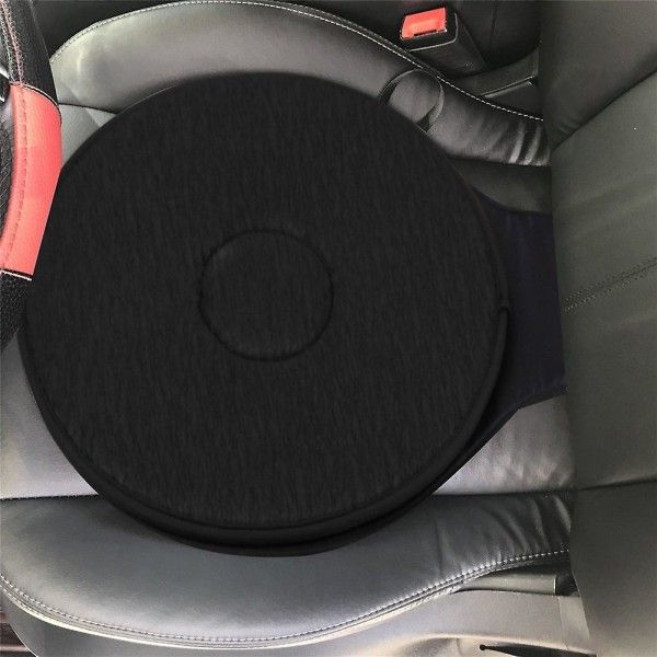Car seat cushion, 360 degree rotatable, non-slip, for the elderly—max, Replacement Part, Made of Abs, Black Color - Image 1