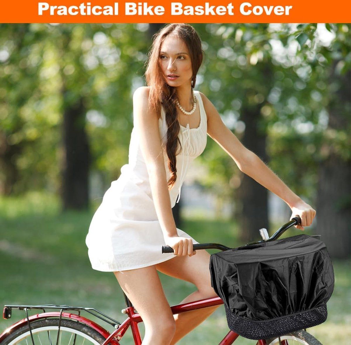 Compatible Bicycle basket rain cover, pack of 2. Waterproof Black for baskets - suitable for, Easy to Use, Good Performance - Image 5