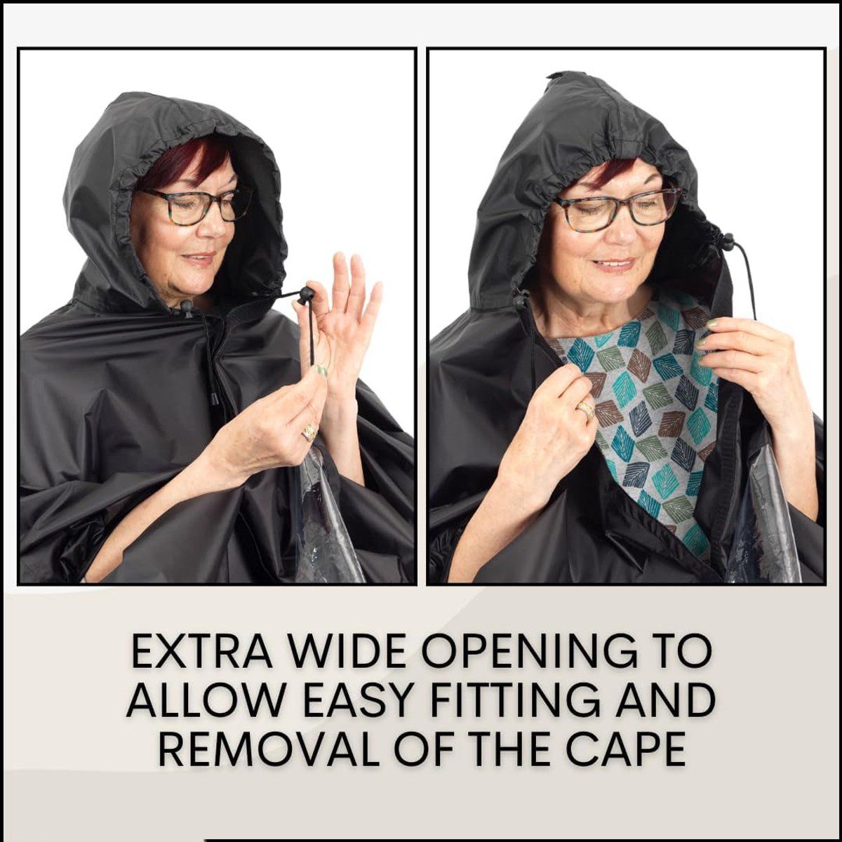 sets Luxury poncho for mobility scooter - Lightweight rain with window Universal fit (163 x 141 cm) Ideal for protection against Replacement Part - Image 2