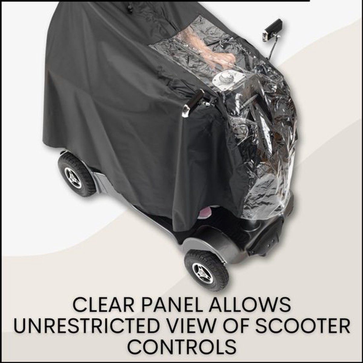 sets Luxury poncho for mobility scooter - Lightweight rain with window Universal fit (163 x 141 cm) Ideal for protection against Replacement Part - Image 4