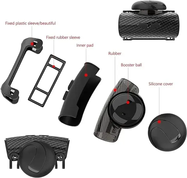 Compatible Universal Steering Wheel Knob Car Control Handle for Cars Boats Black - Perfet_MGF, Easy to Use, Good Performance - Image 3