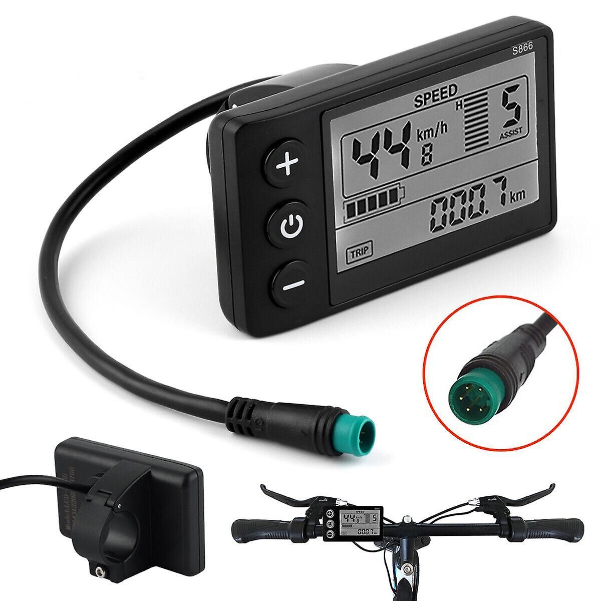 Long Lasting Premium New LCD display for electric bike 24V/36V/48V Display E-bike Electric bike, Made of Plastic - Image 1