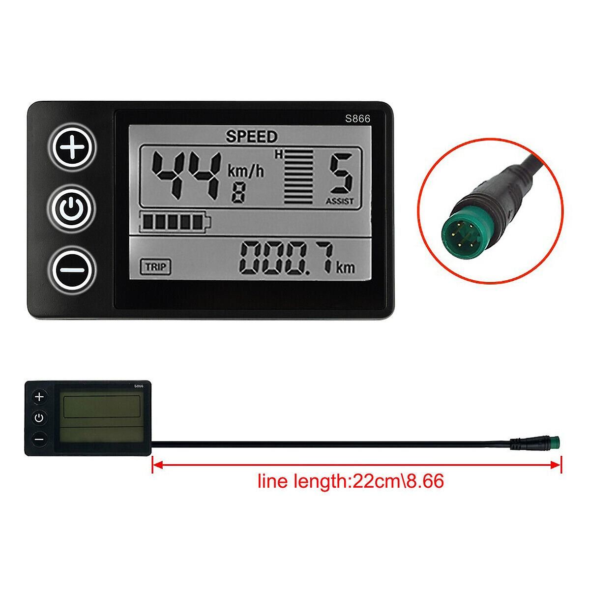 Long Lasting Premium New LCD display for electric bike 24V/36V/48V Display E-bike Electric bike, Made of Plastic - Image 5